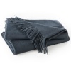 Midnight blue alpaca throw